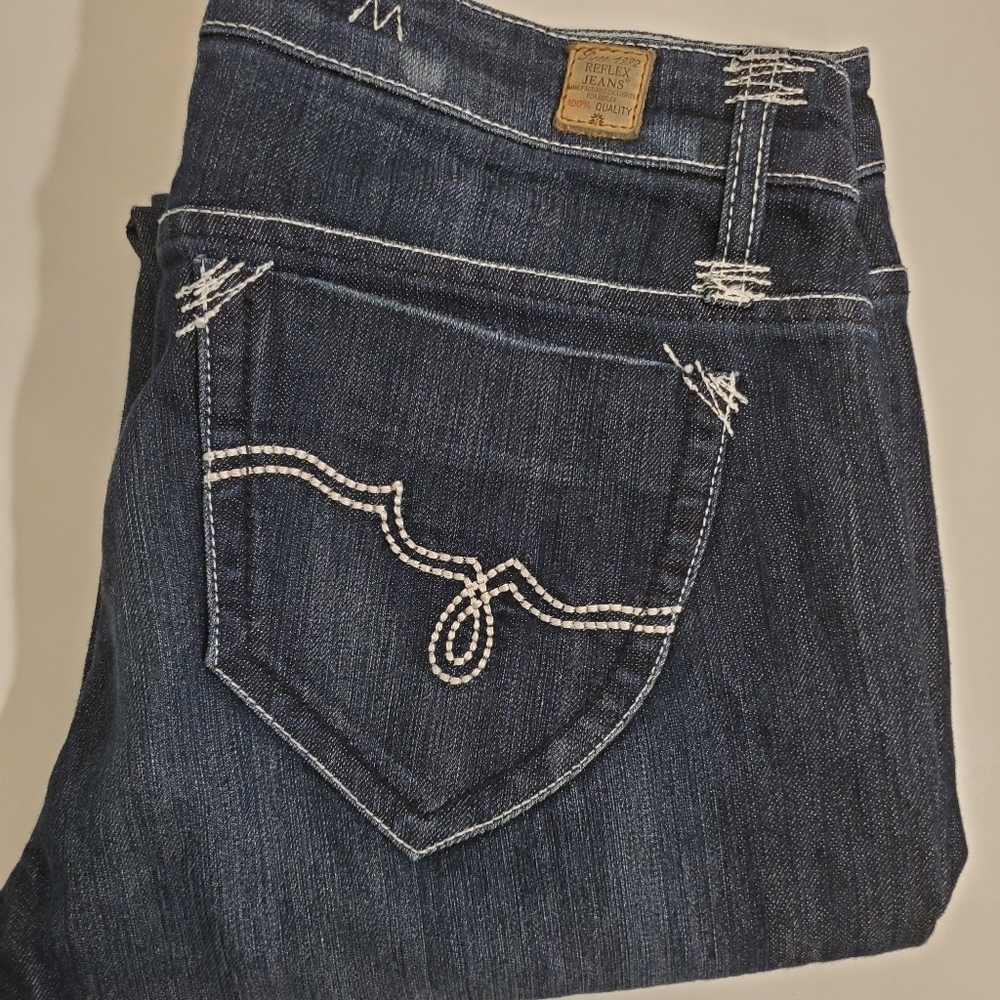 Reflex Premium Jeans- Deep Blue Faded wash Jeans